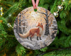 Fox Lover Retro Christmas Ornament