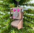 Vintage Antique Wall Phone Christmas Ornament