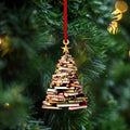 Book Christmas Tree Acrylic Christmas Ornament