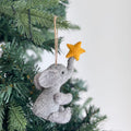 Felt Elephant with Star Christmas Ornament