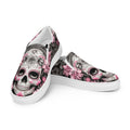 Pink Roses Sugar Skull Women’s Slip-on Canvas Shoes