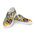 Watercolor Pansies Women’s Slip-on Canvas Shoes