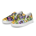 Watercolor Pansies Women’s Slip-on Canvas Shoes