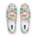 Watercolor Peony Blossom Women’s Slip-on Canvas Shoes