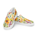 Watercolor Wildflowers Bright Colors Women’s Slip-on Canvas Shoes