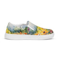 Watercolor Wildflowers Women’s Slip-on Canvas Shoes