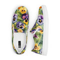 Watercolor Pansies Women’s Slip-on Canvas Shoes