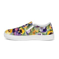 Watercolor Pansies Women’s Slip-on Canvas Shoes